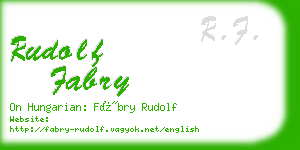 rudolf fabry business card